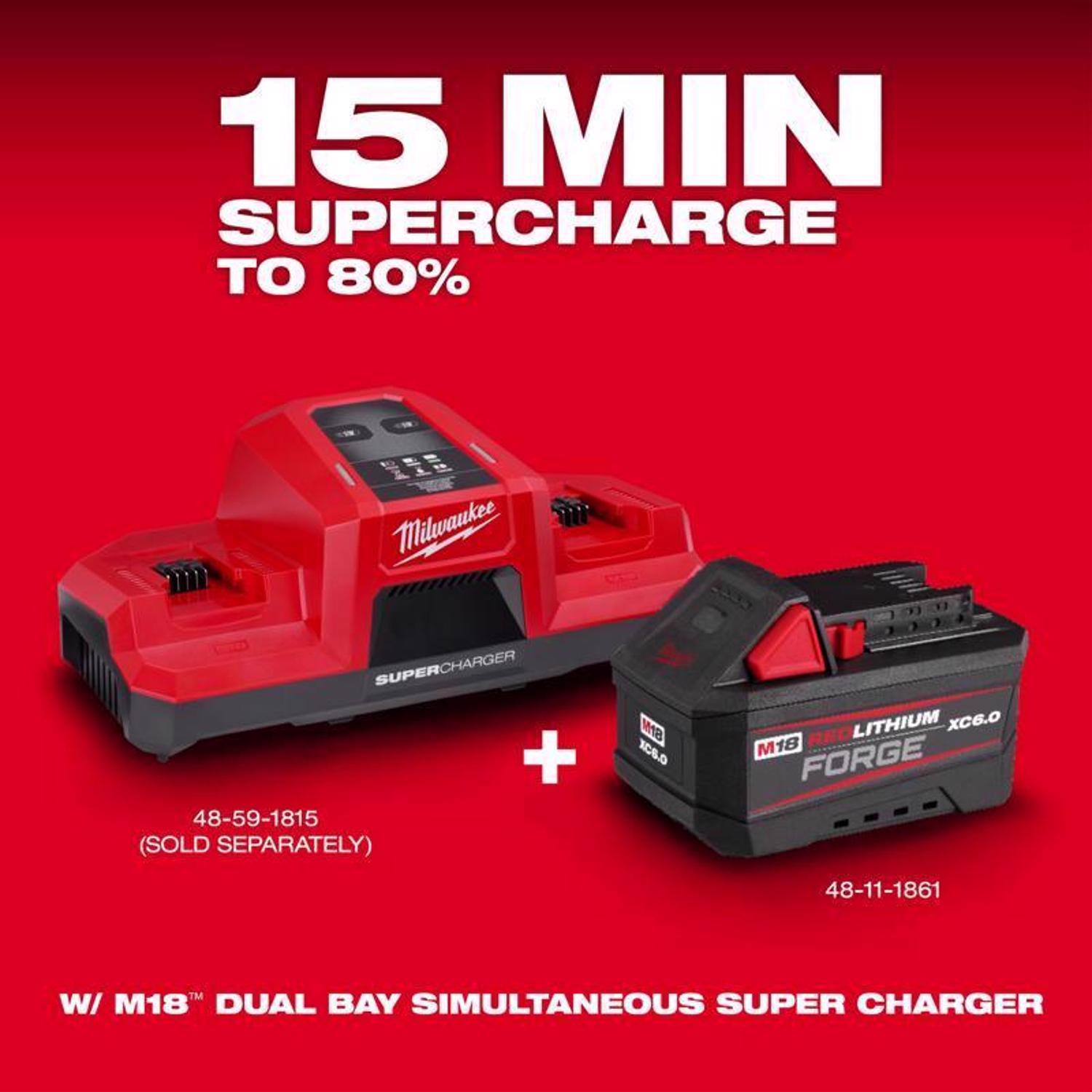Milwaukee 18V M18 Redlithium FORGE XC6.0 6 Ah Lithium-Ion Battery 1 pc