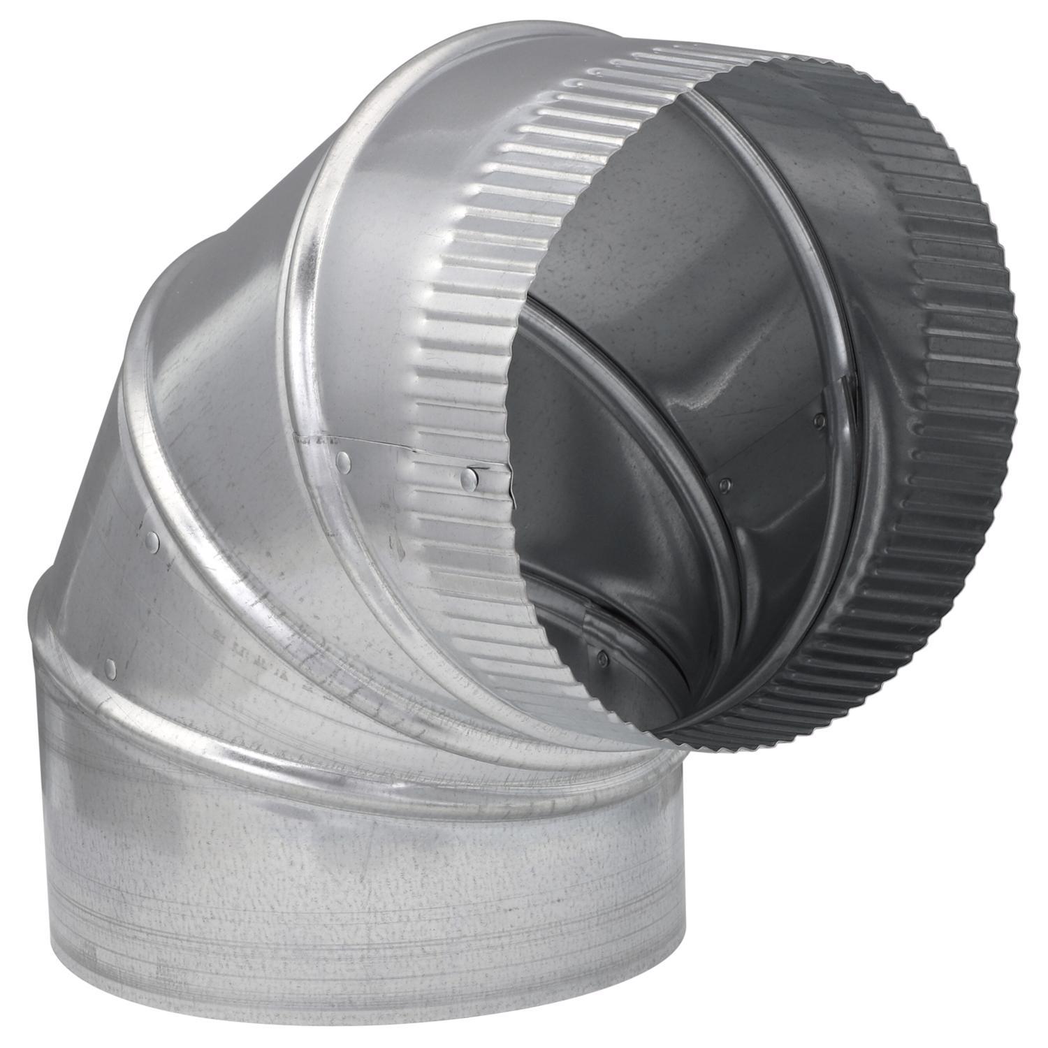 Imperial 7 in. D X 7 in. D Adjustable 90 deg Galvanized Steel Furnace Pipe Elbow