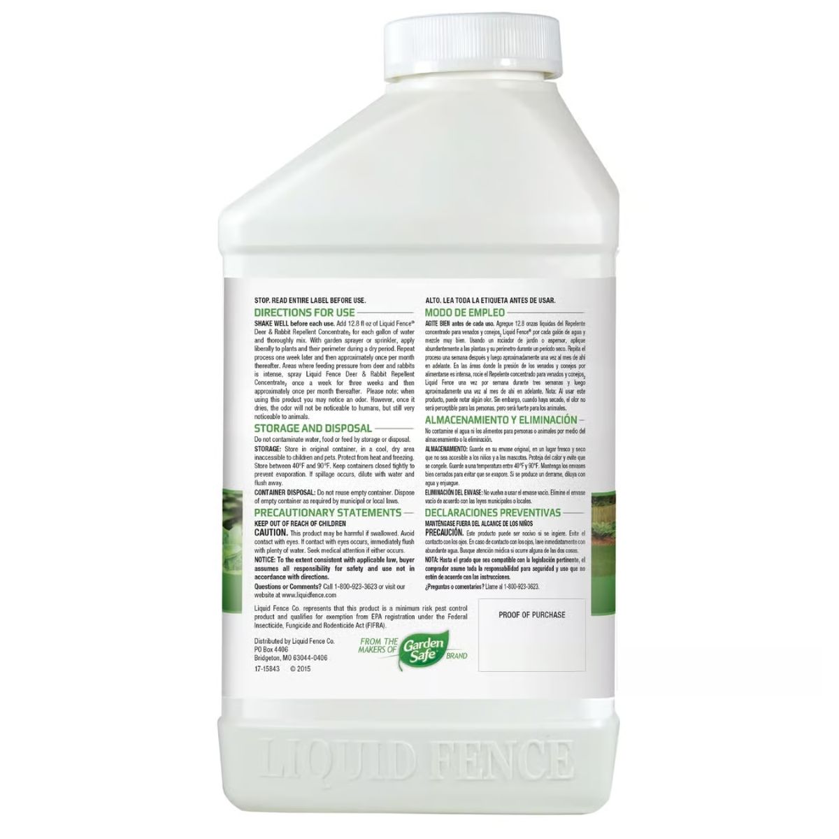 Liquid Fence Animal Repellent Liquid For Deer and Rabbits 32 oz.