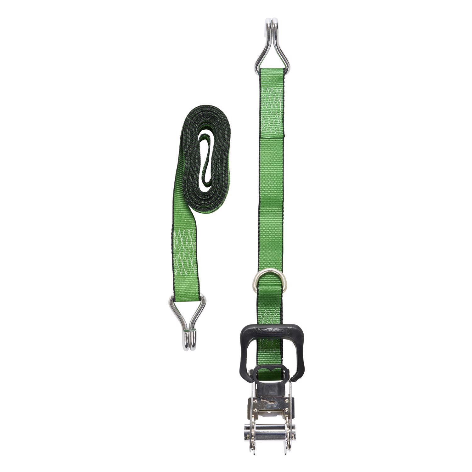 Keeper 1.5 in. W X 16 ft. L Green Ratchet Tie Down Strap 1666 lb 1 pk