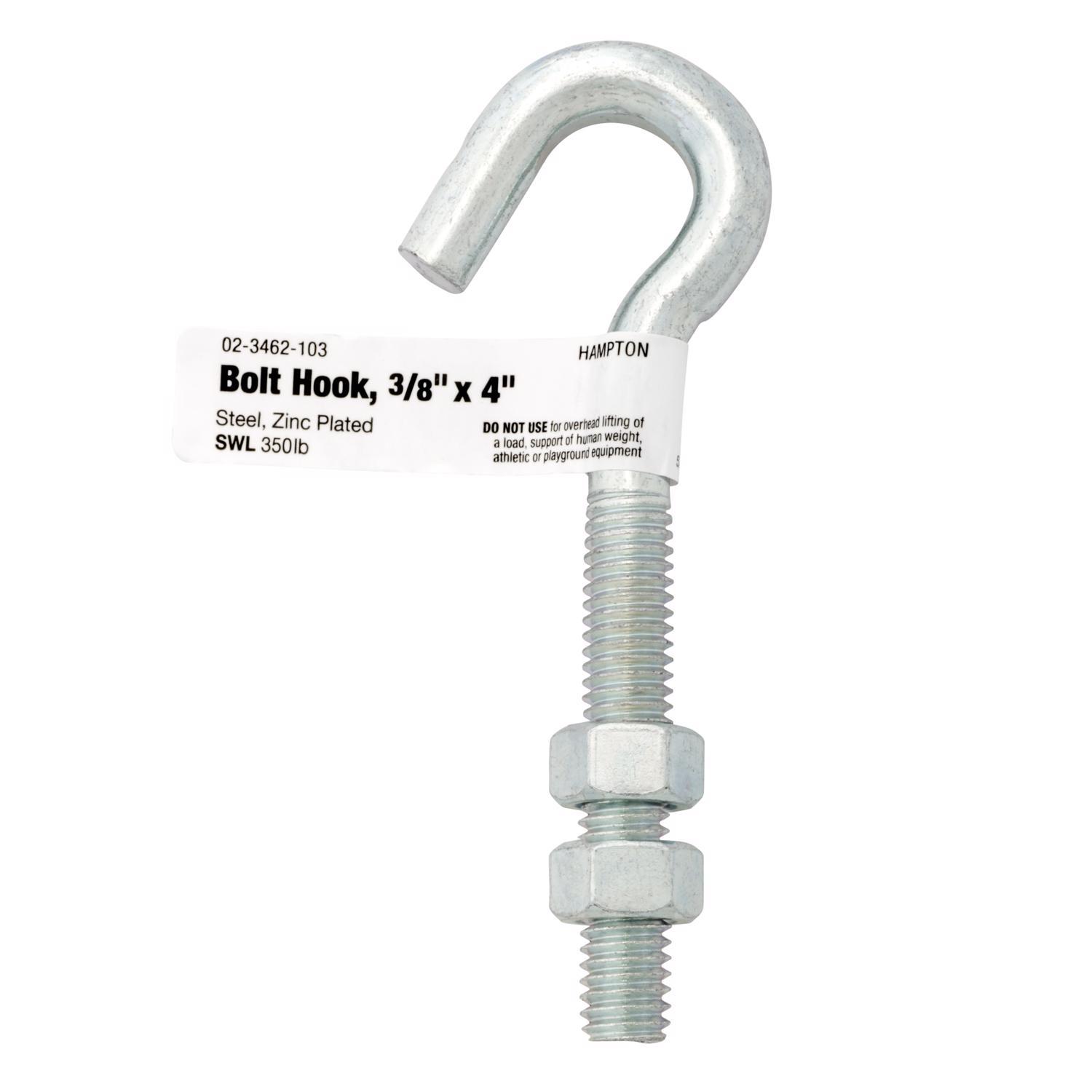 Ace Small Zinc-Plated Silver Zinc 1.25 in. L Hook Bolt 425 lb 1 pk
