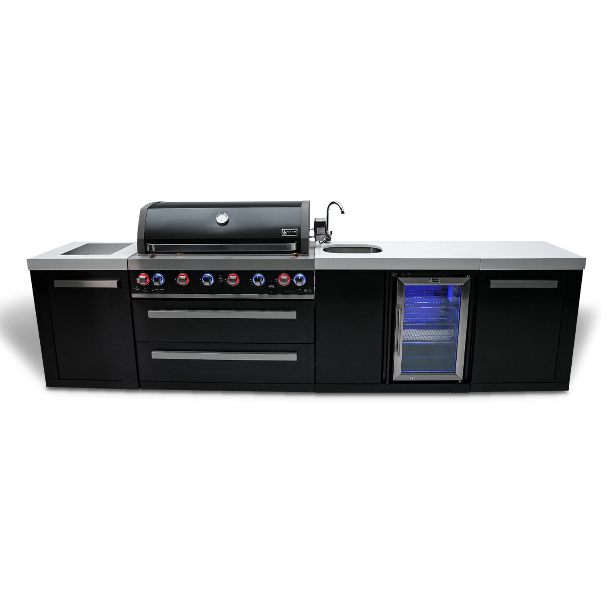 Mont Alpi 805 Black Stainless Steal Island with beverage center