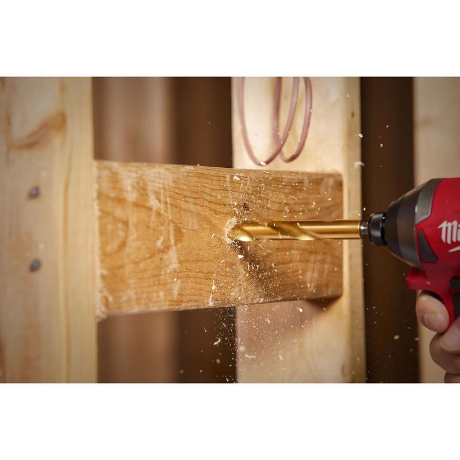 Milwaukee Shockwave 9/64 in. X 2.63 in. L High Speed Steel Red Helix Drill Bit Hex Shank 1 pc