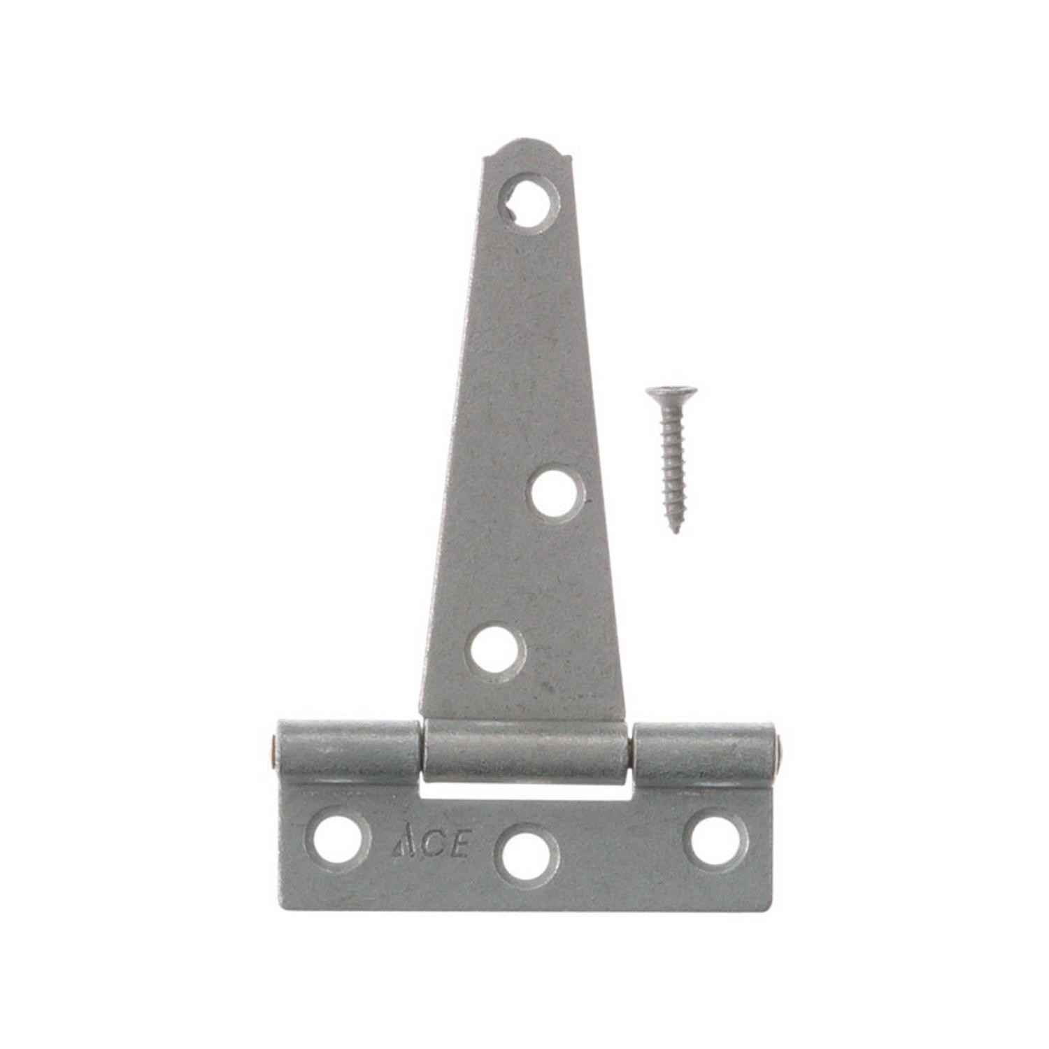 Ace 3 in. L Galvanized Light Duty T Hinge 2 pk