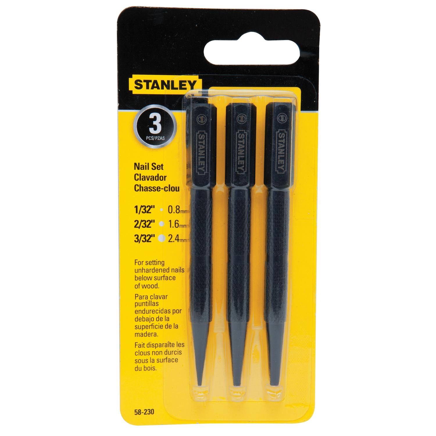 Stanley Nail Set 3 pc