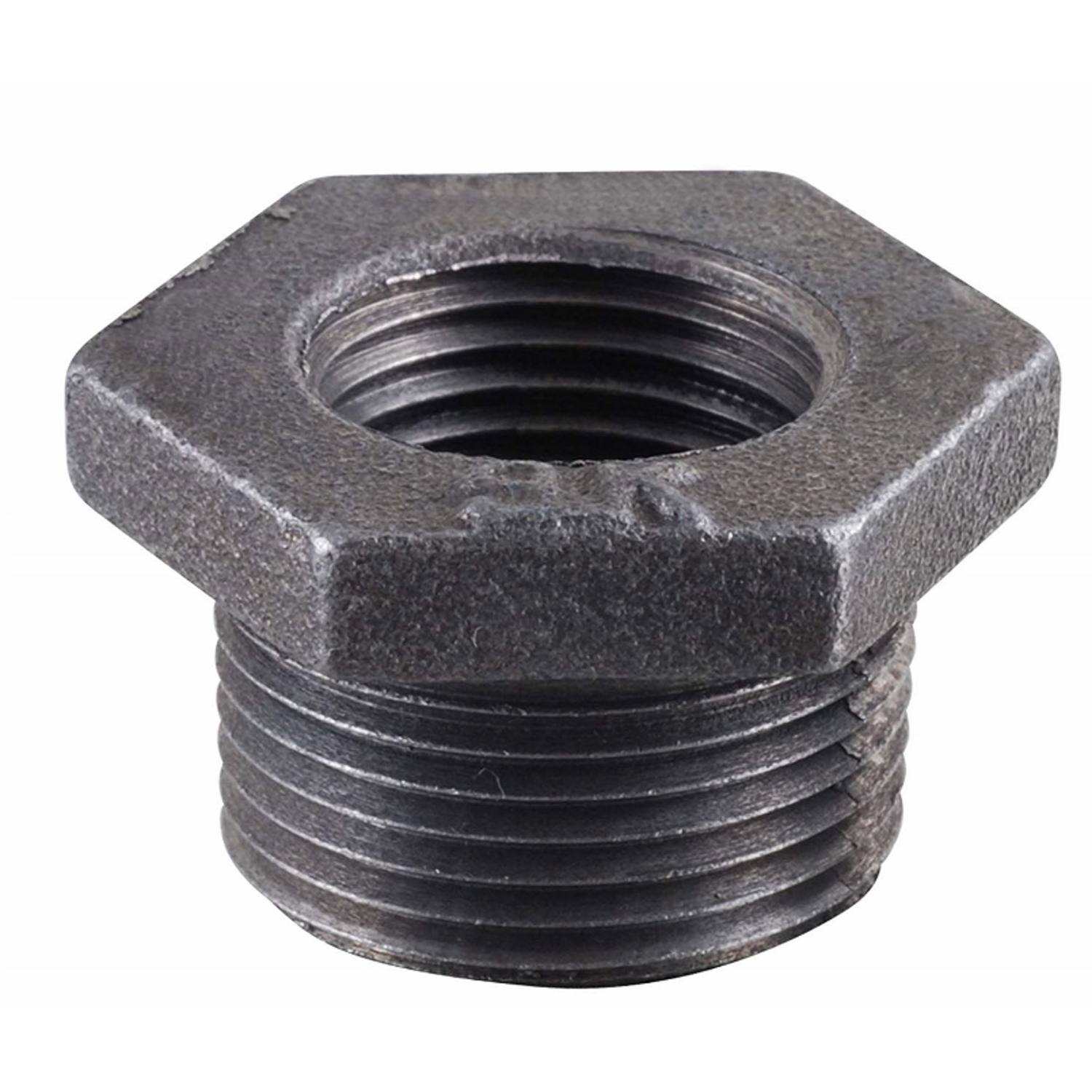 STZ Industries 1/2 in. MIP each X 3/8 in. D FIP Black Malleable Iron Hex Bushing