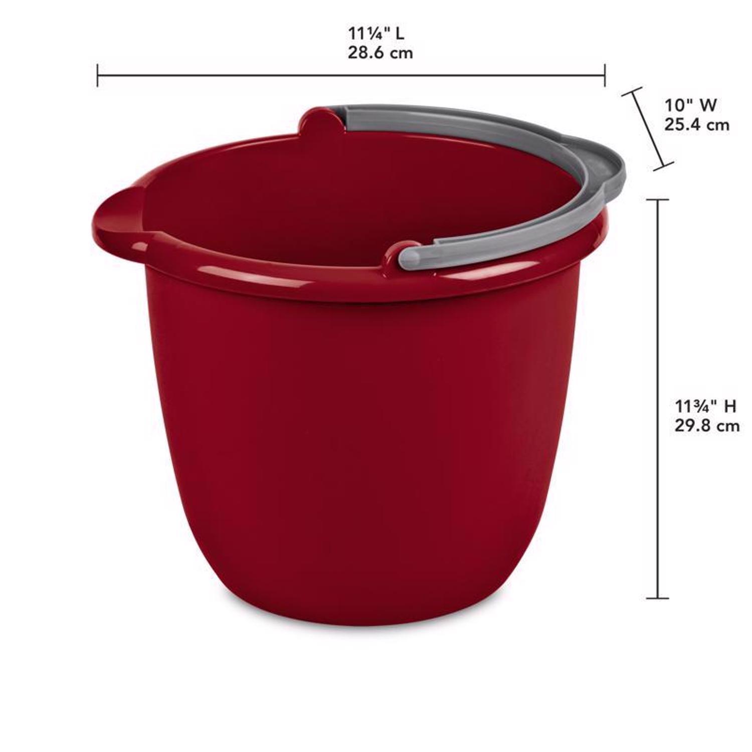 Sterilite 10 qt Bucket Red