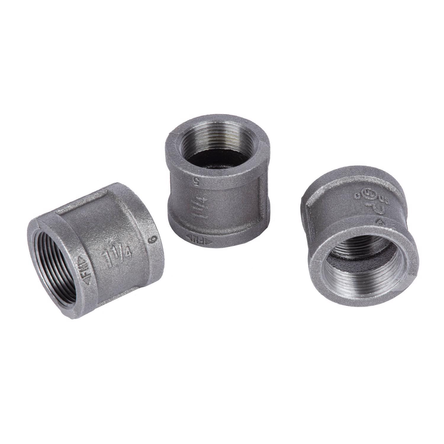 STZ Industries 1-1/4 in. FIP each X 1-1/4 in. D FIP Black Malleable Iron Coupling