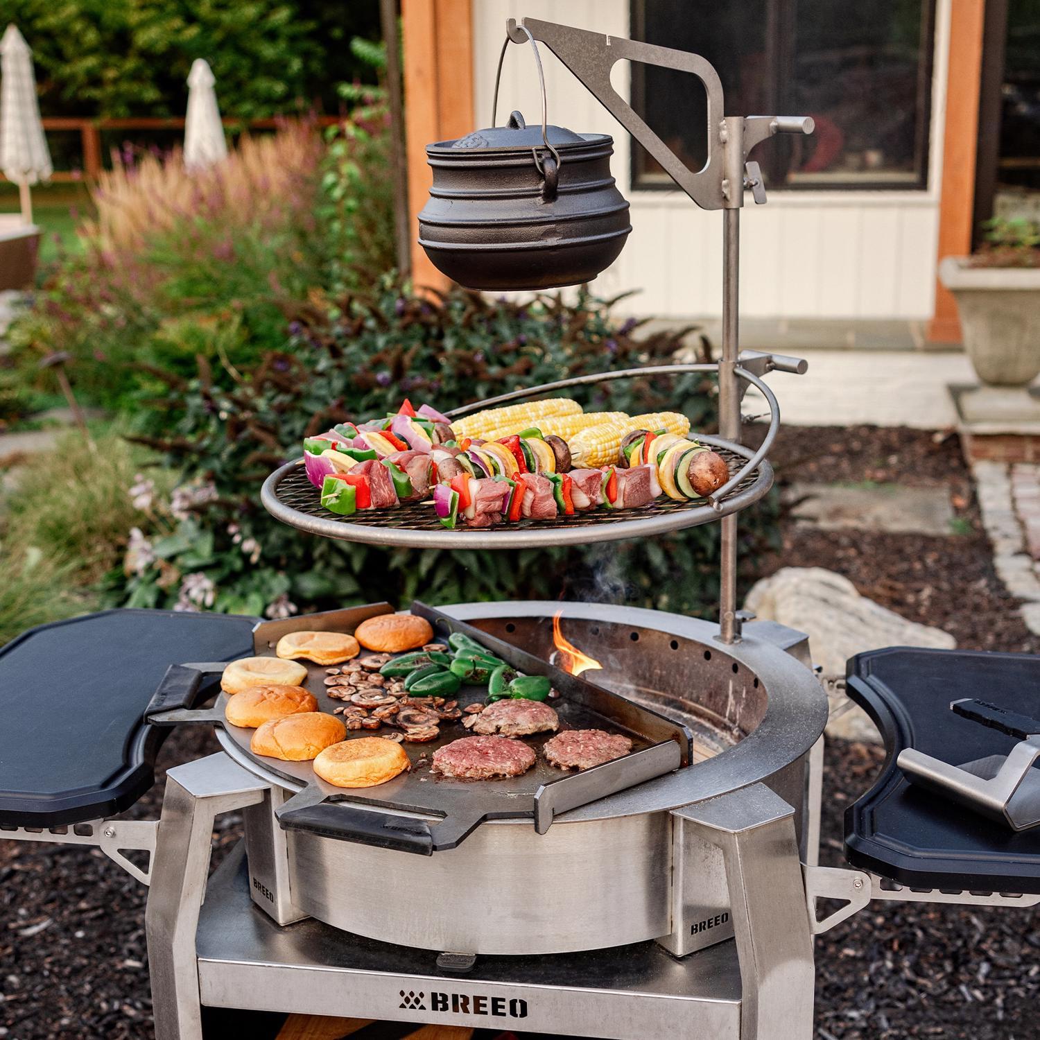 Breeo Outpost 24 Silver Camp Grill 34 in. H X 27 in. W 1 pk