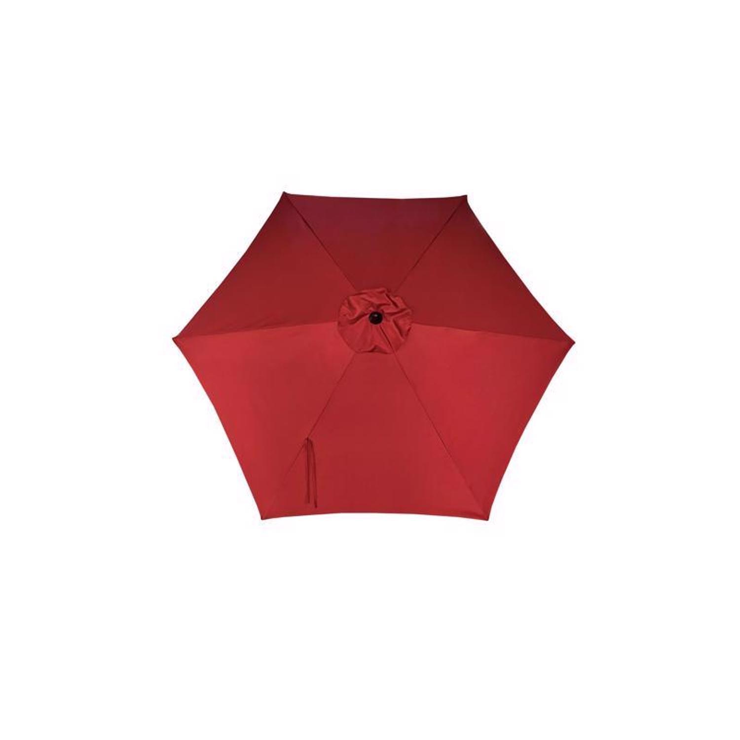 Living Accents 9 ft. Tiltable Brick Red Market Umbrella