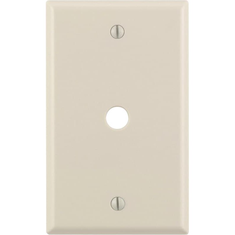 Leviton Almond 1 gang Thermoset Plastic Cable/Telco Wall Plate 1 pk