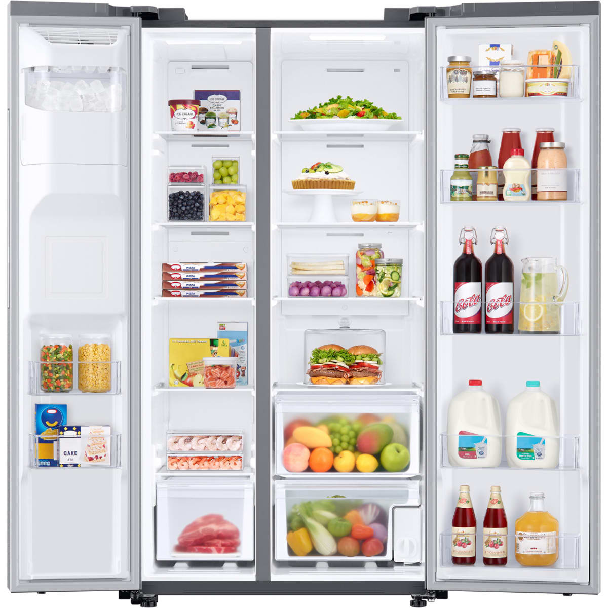 Samsung 36 in. Freestanding Side by Side Smart Refrigerator with 27.4 Cu. Ft. Total Capacity