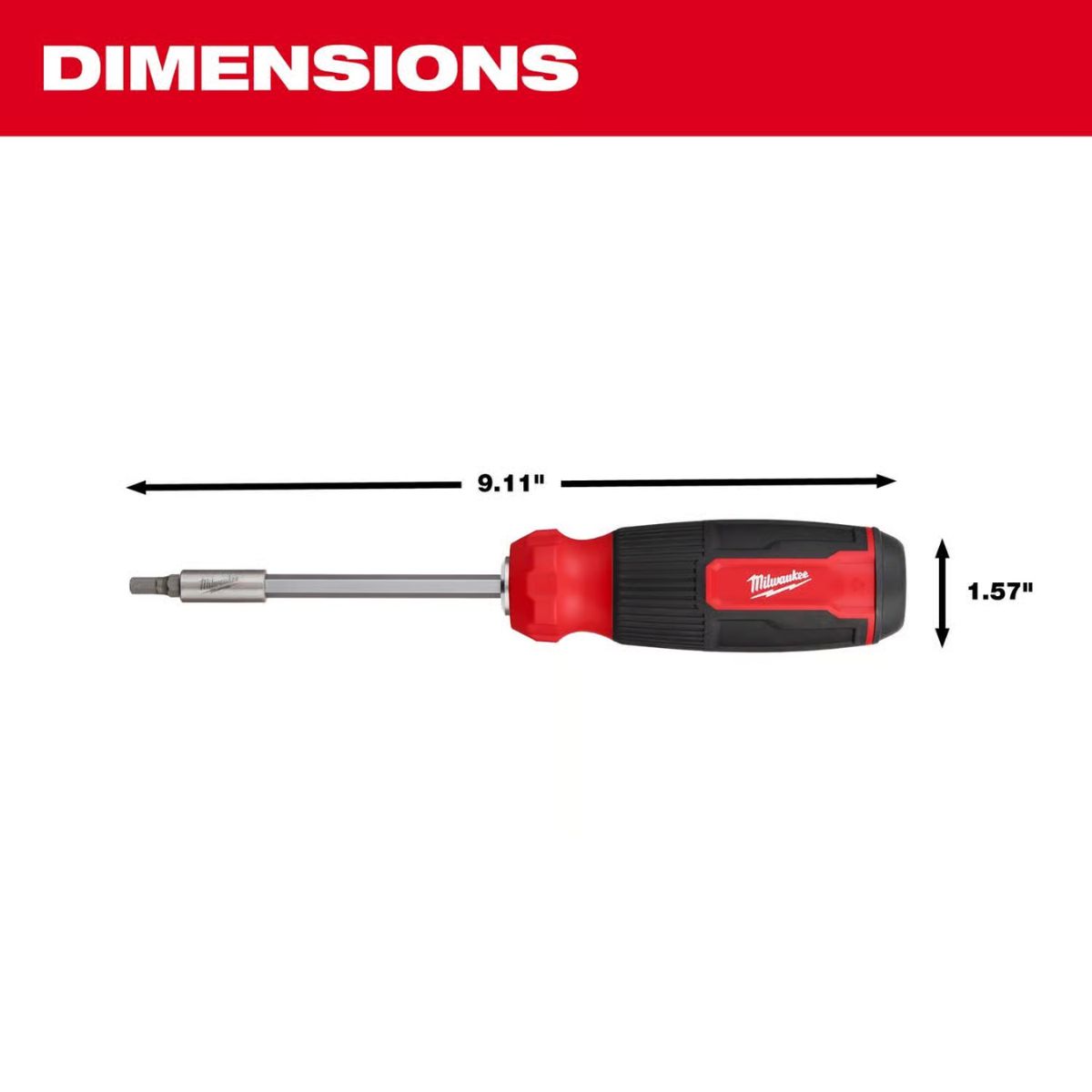 Milwaukee Hex Shank 14-in-1 Multi-Bit Screwdriver 9.11 in. 16 Pieces
