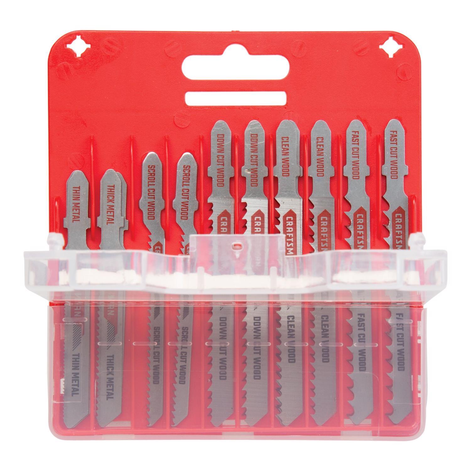 Craftsman High Carbon Steel T-Shank Jig Saw Blade Set 13 pc