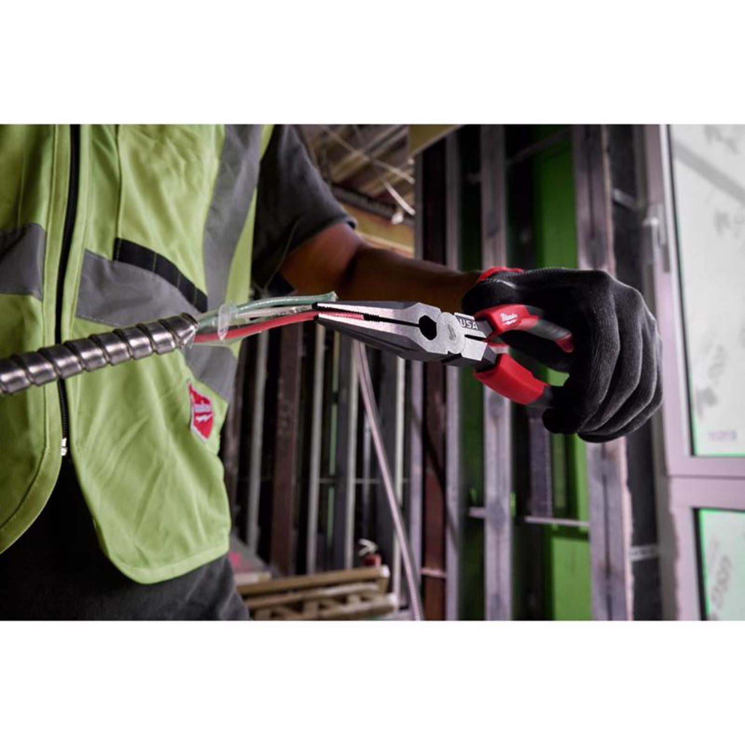Milwaukee Made In USA 8 in. Forged Steel Long Nose Pliers