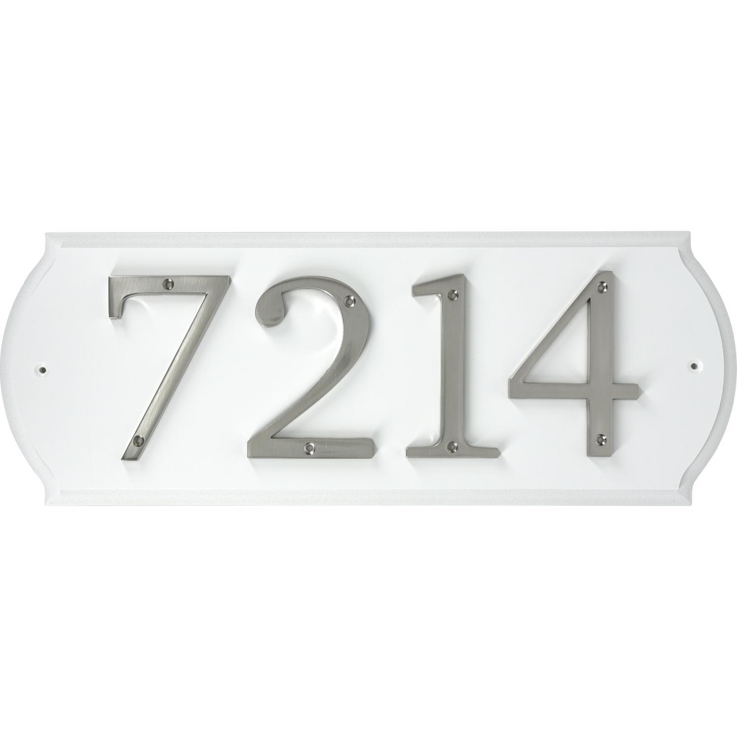 HILLMAN White Plastic Paintable Address Plate