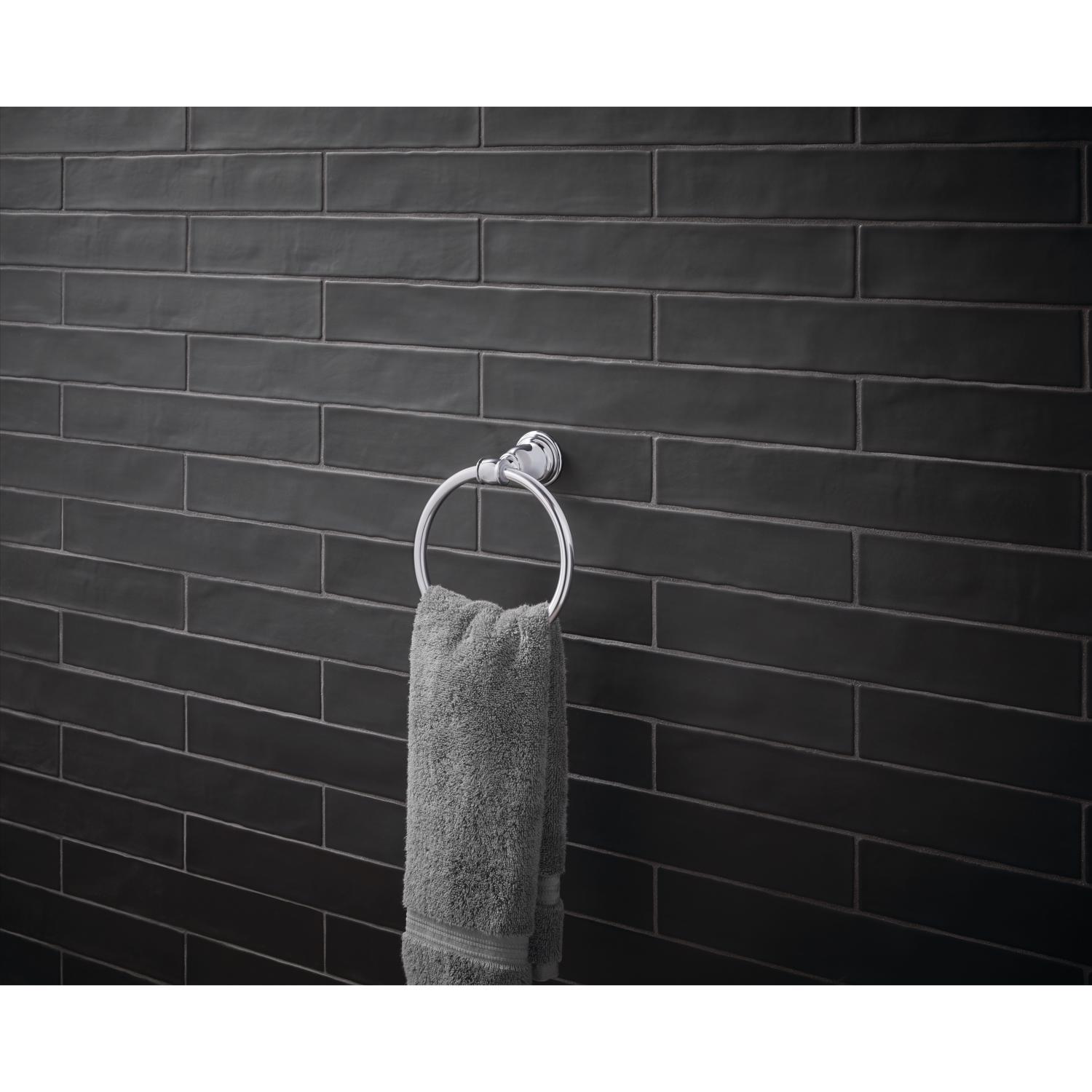 OakBrook Collection Chrome Towel Ring Die Cast Zinc