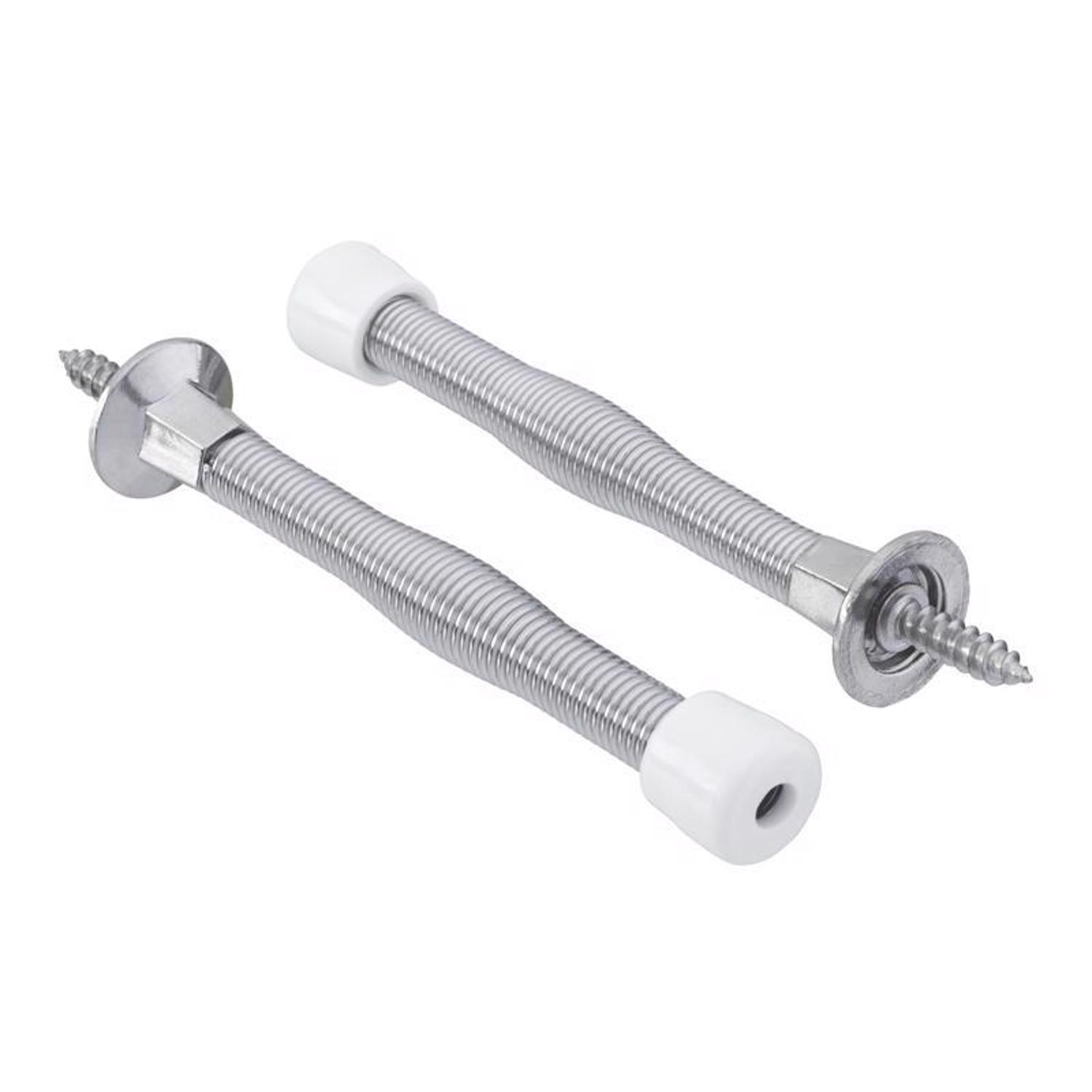 Ace 3 in. W Metal Chrome Silver Spring Door Stop Mounts to door and wall 0 in.