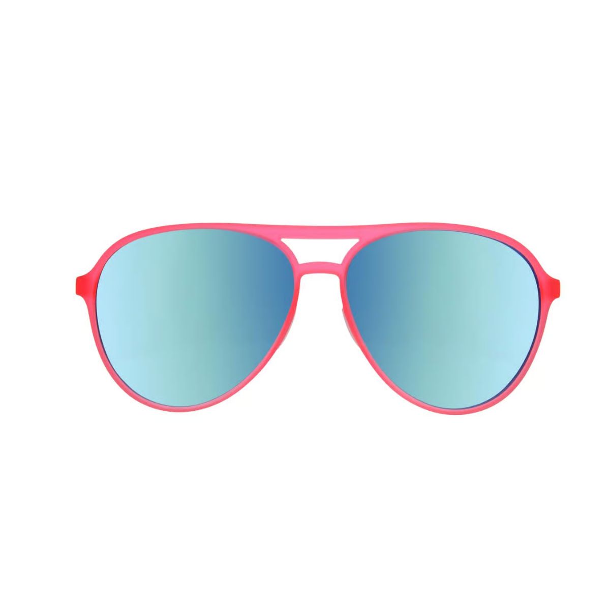 goodr Mach G - Carl Is My Co-Pilot Sunglasses Unisex Pink Frame Blue Lens Polarized