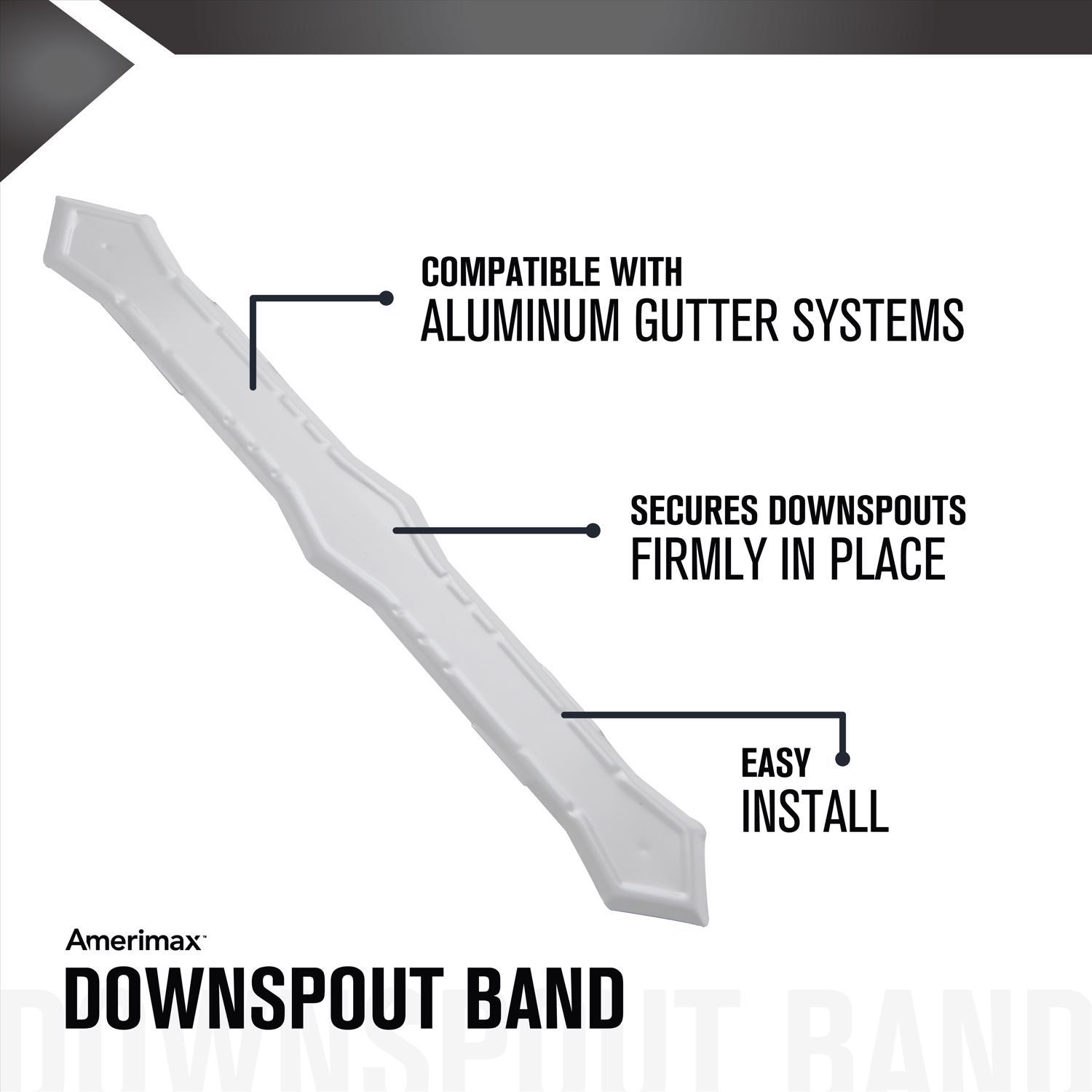 Amerimax 0.25 in. H X 2 in. W X 13.5 in. L White Aluminum K Downspout Strap