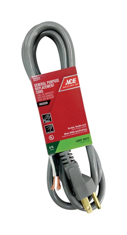 Ace 16/3 SJTW 125 V 8 ft. L Appliance Cord
