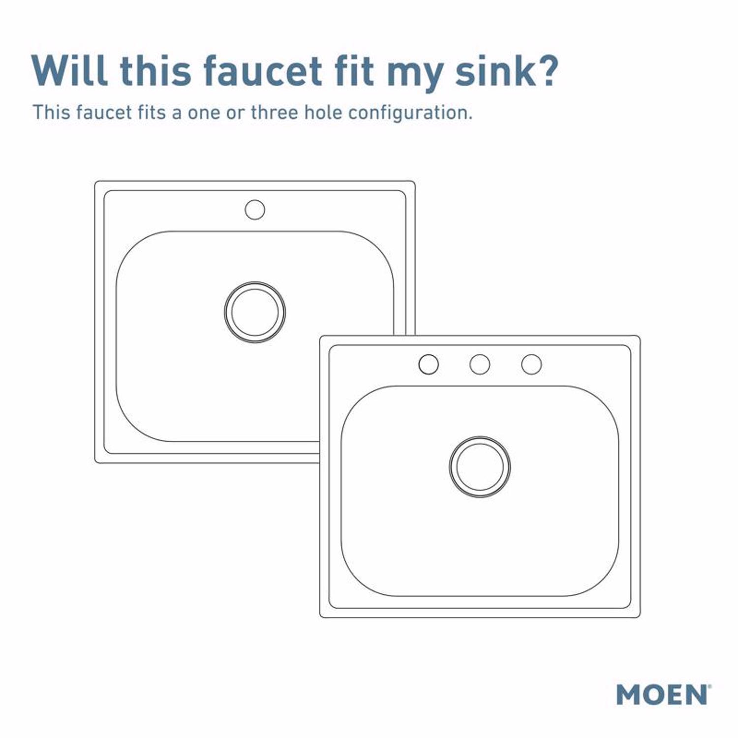 Moen Renzo One Handle Chrome Pull-Out Kitchen Faucet