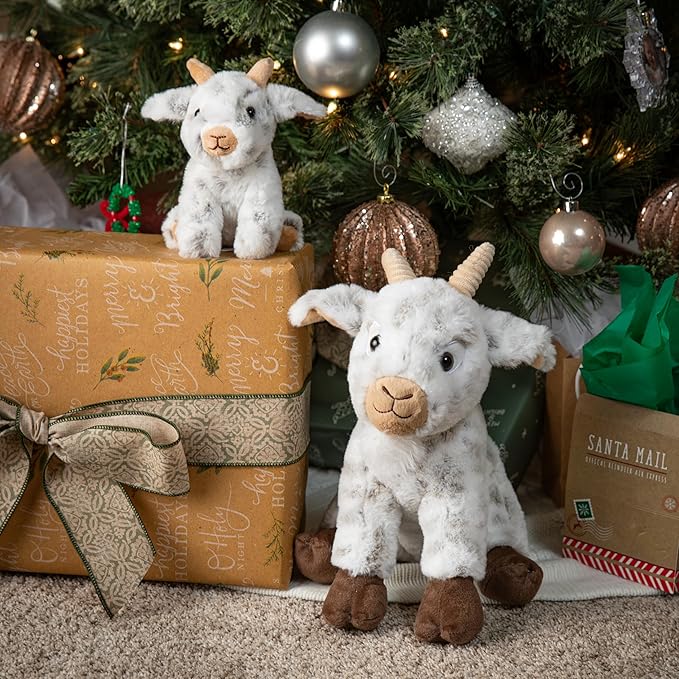 The Petting Zoo Goat Stuffed Animal Plushie, Gifts for Kids, Wild Onez Farm Animals, Goat Plush Toy 12 in.