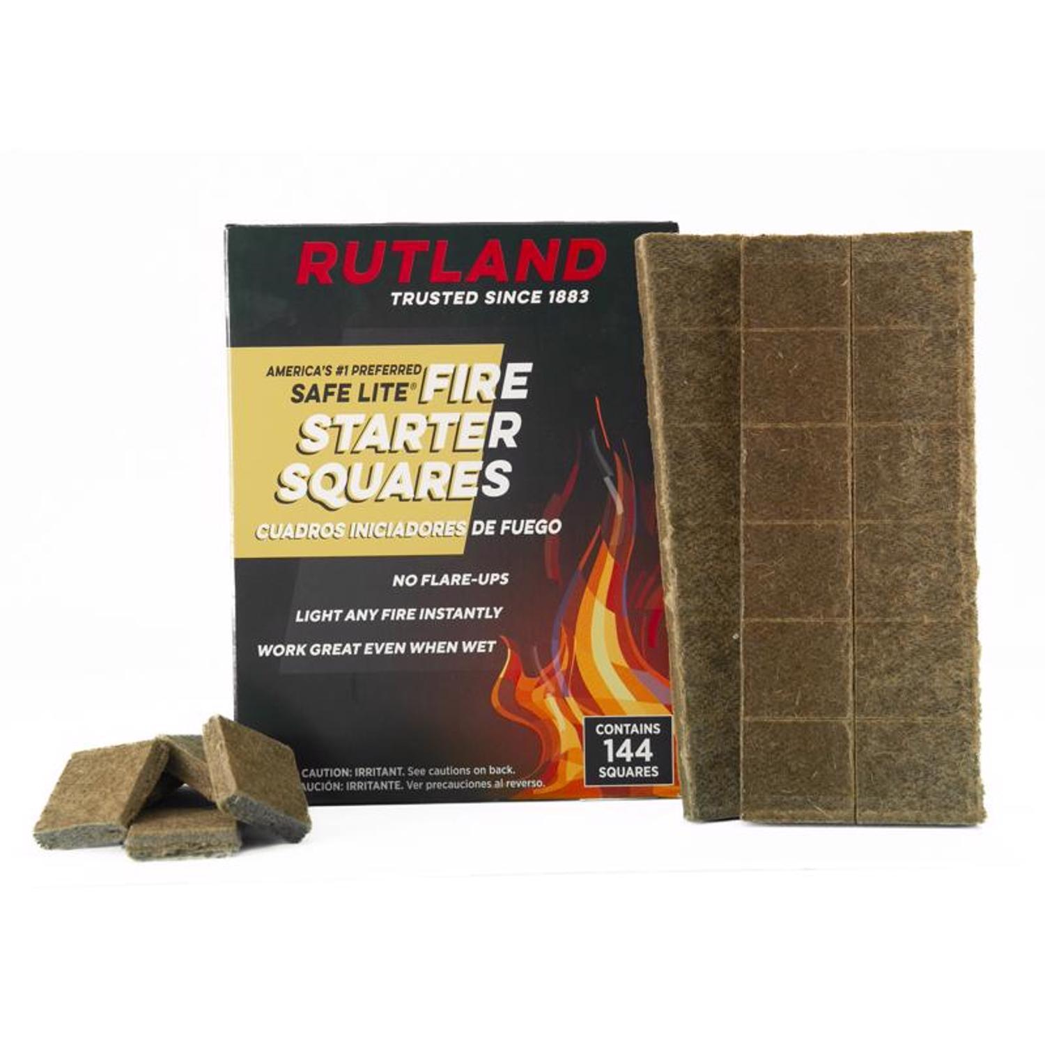 Rutland Safe Lite Wood Fire Starter 10 min 144 pk