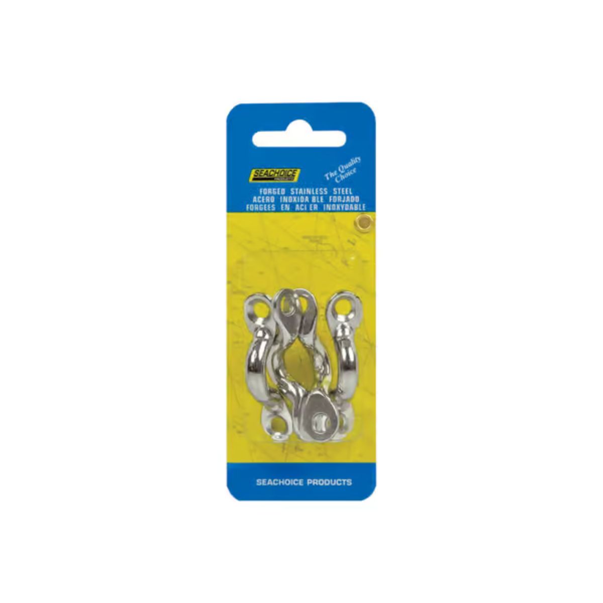 Seachoice Stainless Steel 1-7/8 in. L x 3/8 in. W Eye Straps 4 Pack