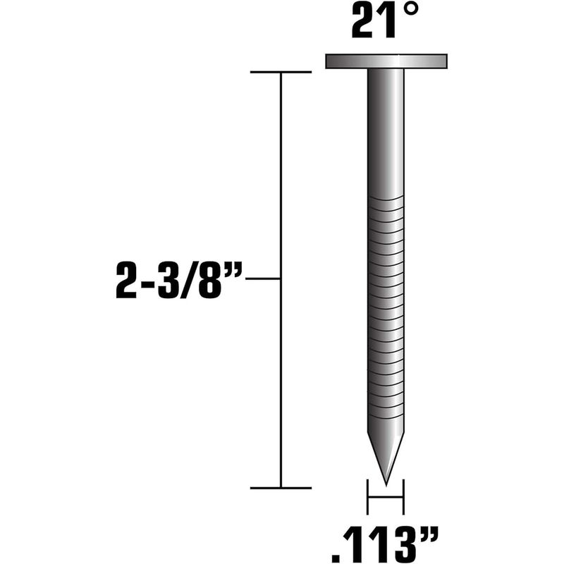 Metabo HPT Framing Nails, 2-3/8in. x 0.113in., 1000 Count