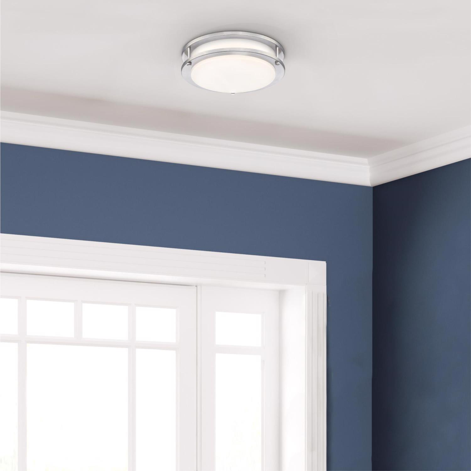 Westinghouse Lauderdale 3.5 in. H X 11 in. W X 11 in. L Brushed Nickel Silver Ceiling Fixture