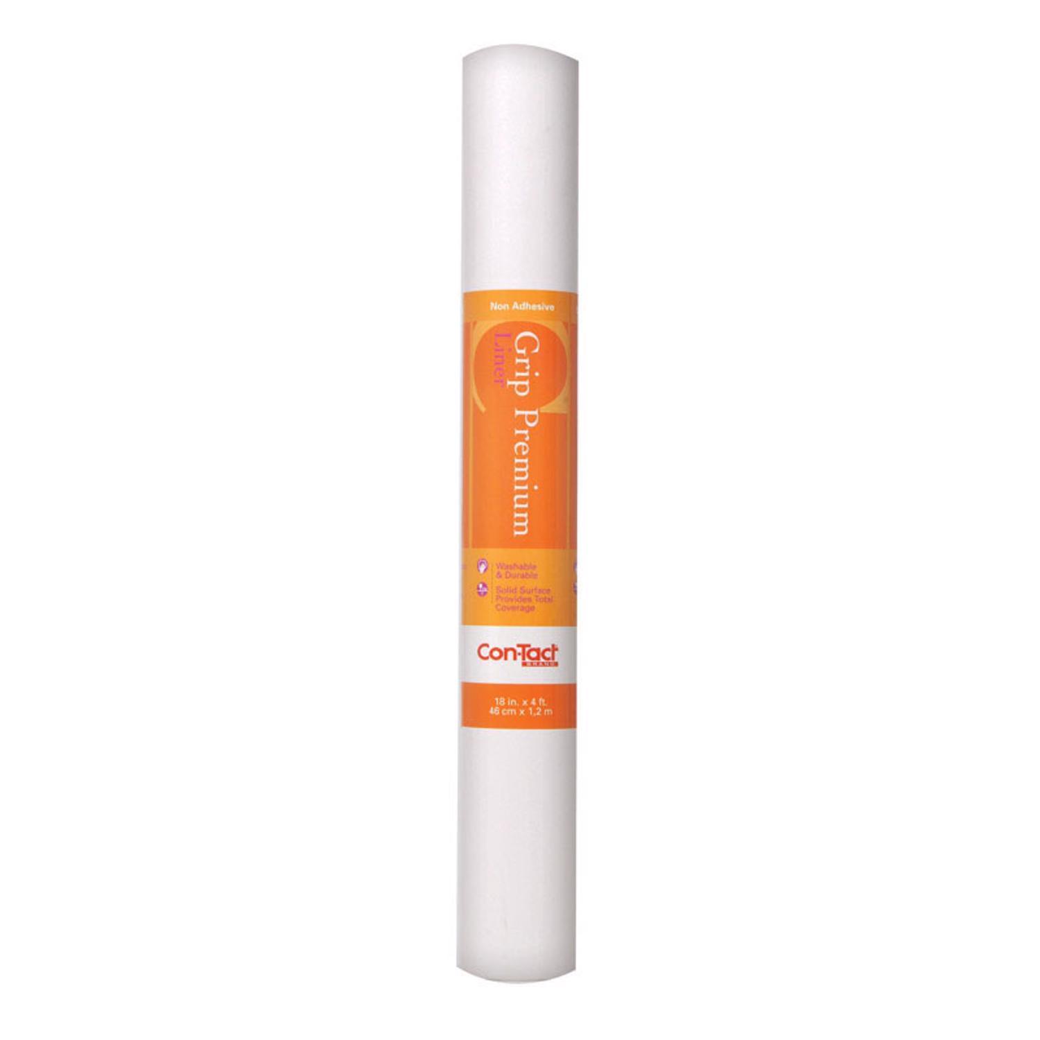 Con-Tact Grip Premium 4 ft. L X 18 in. W White Non-Adhesive Shelf Liner
