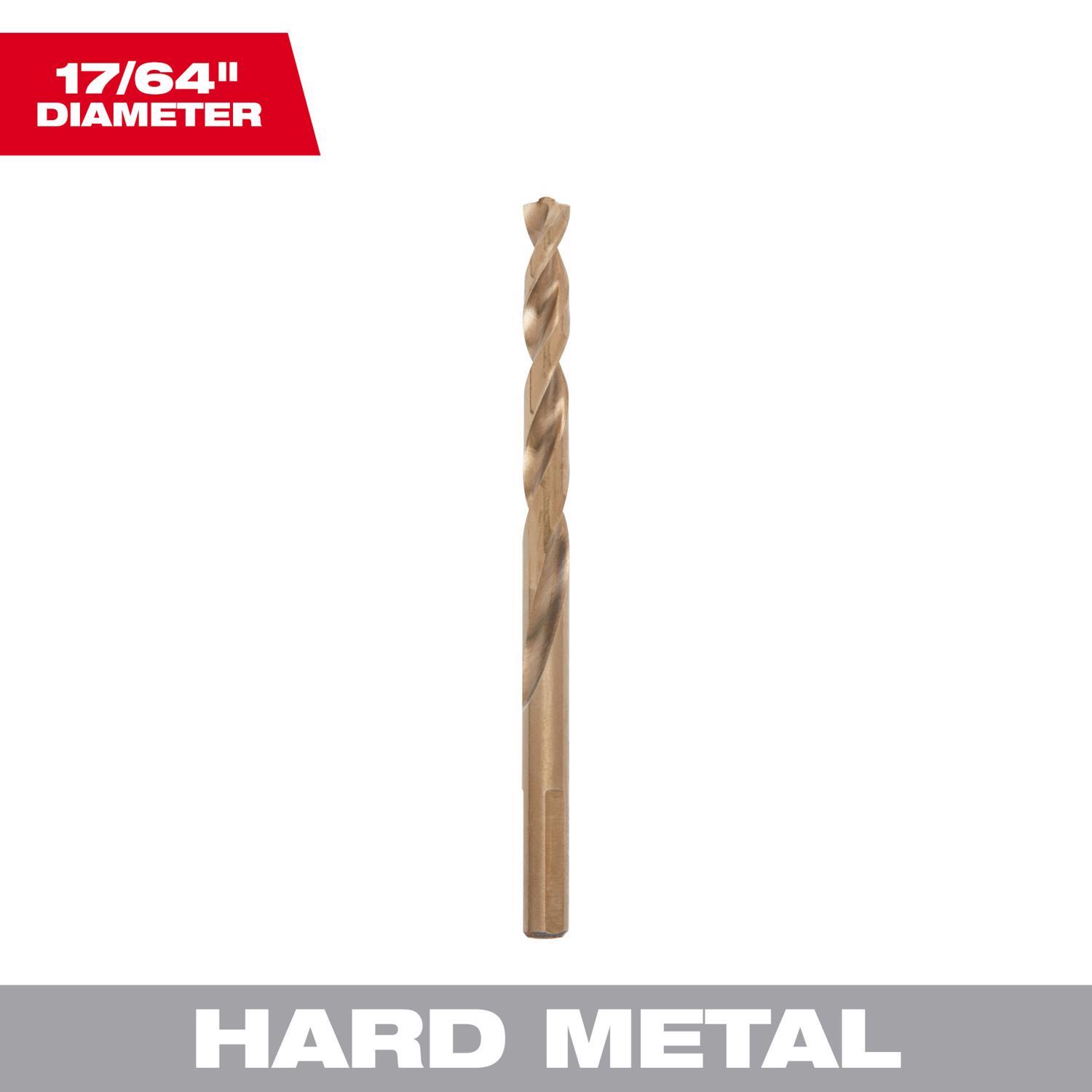 Milwaukee Red Helix 17/64 in. X 4.13 in. L Cobalt Drill Bit 3-Flat Shank 1 pk