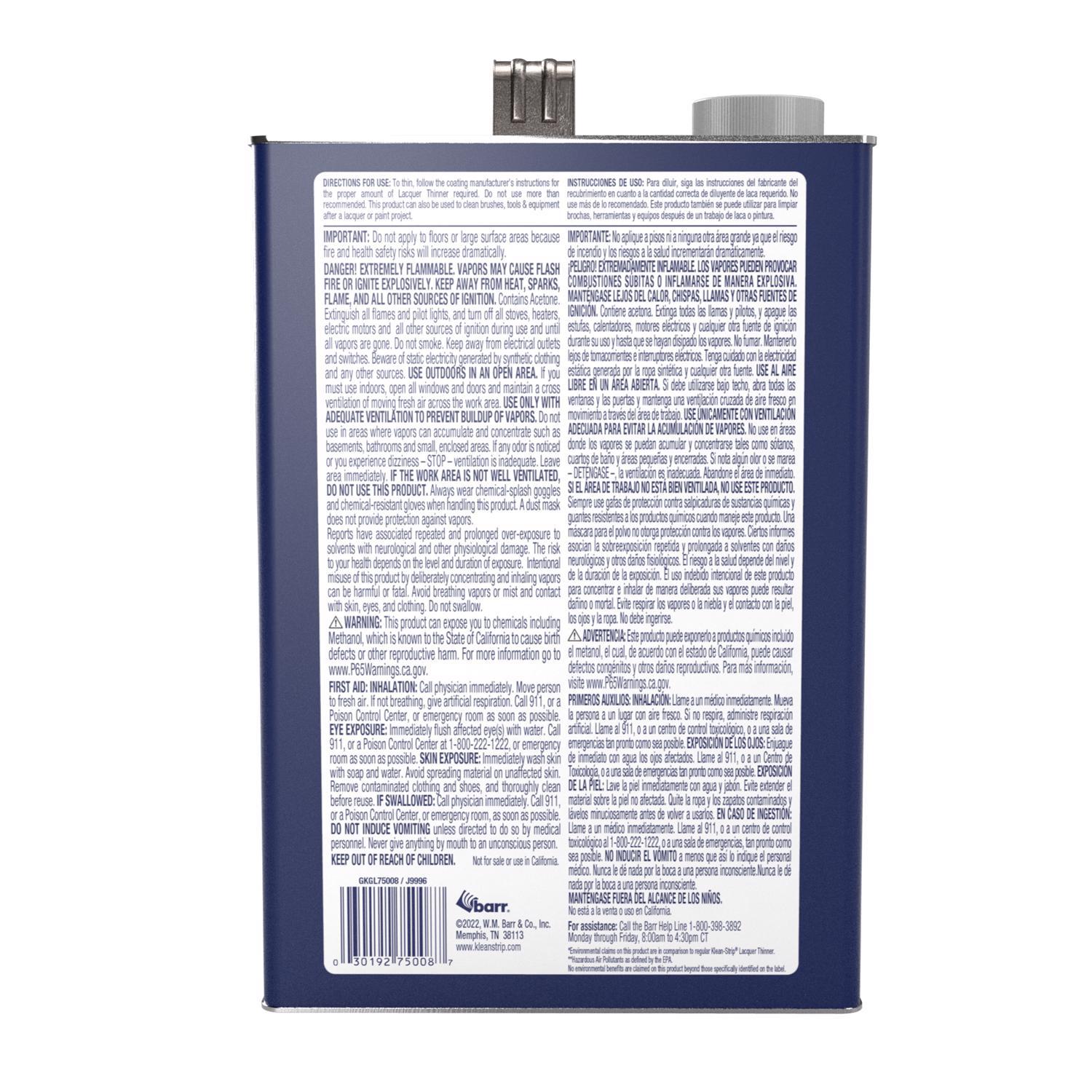 Klean Strip Green Acetone Lacquer Thinner 1 gal