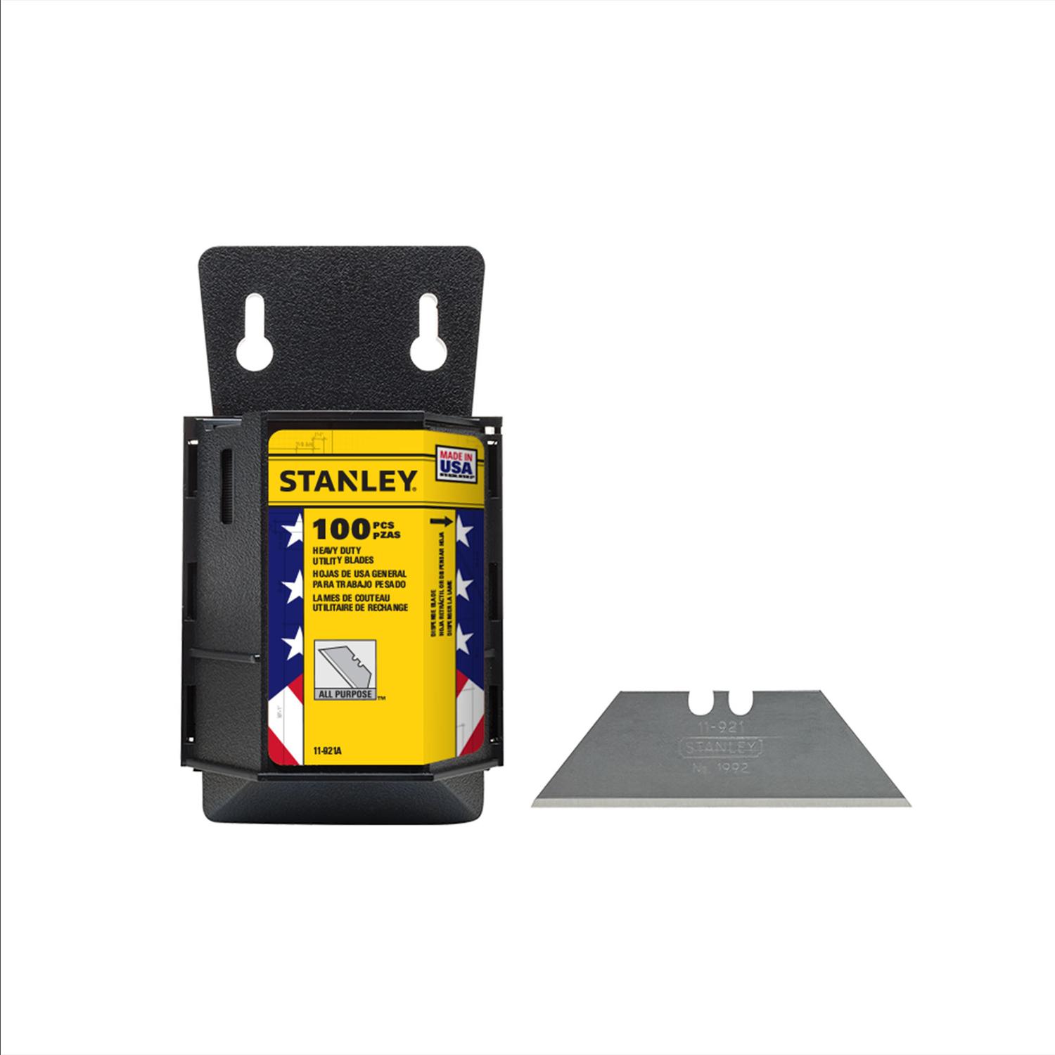 Stanley Steel Heavy Duty Blade Dispenser with Blades 2.4 in. L 100 pc