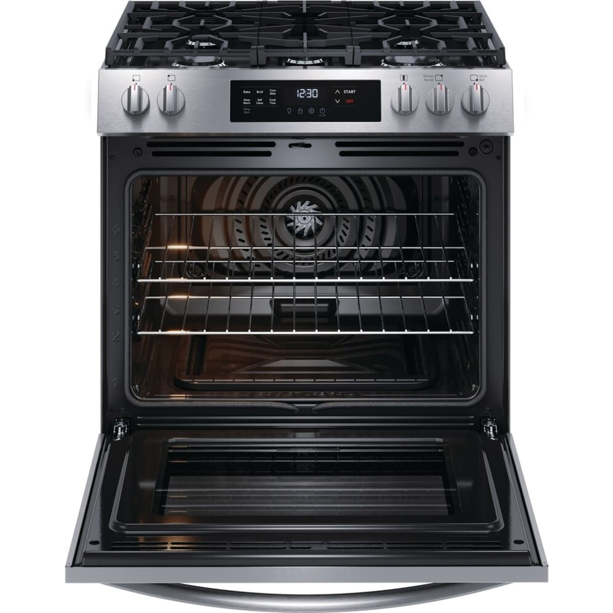 Frigidaire 30 in. Freestanding Gas Range with 5 Sealed Burners, 5.1 cu. ft. Oven Capacity