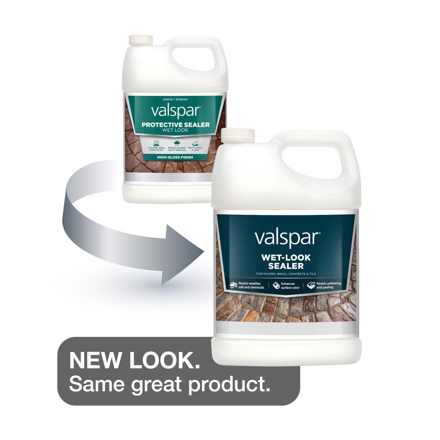 Valspar Wet Look Protective Sealer High-Gloss Clear Acrylic Concrete Sealer 1 gal