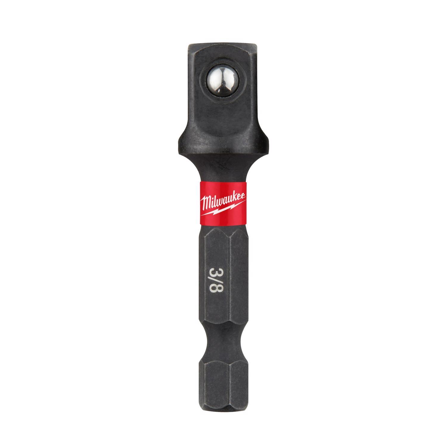 Milwaukee Shockwave Square 3/8 in. X 2 in. L Socket Adapter Steel 1 pc