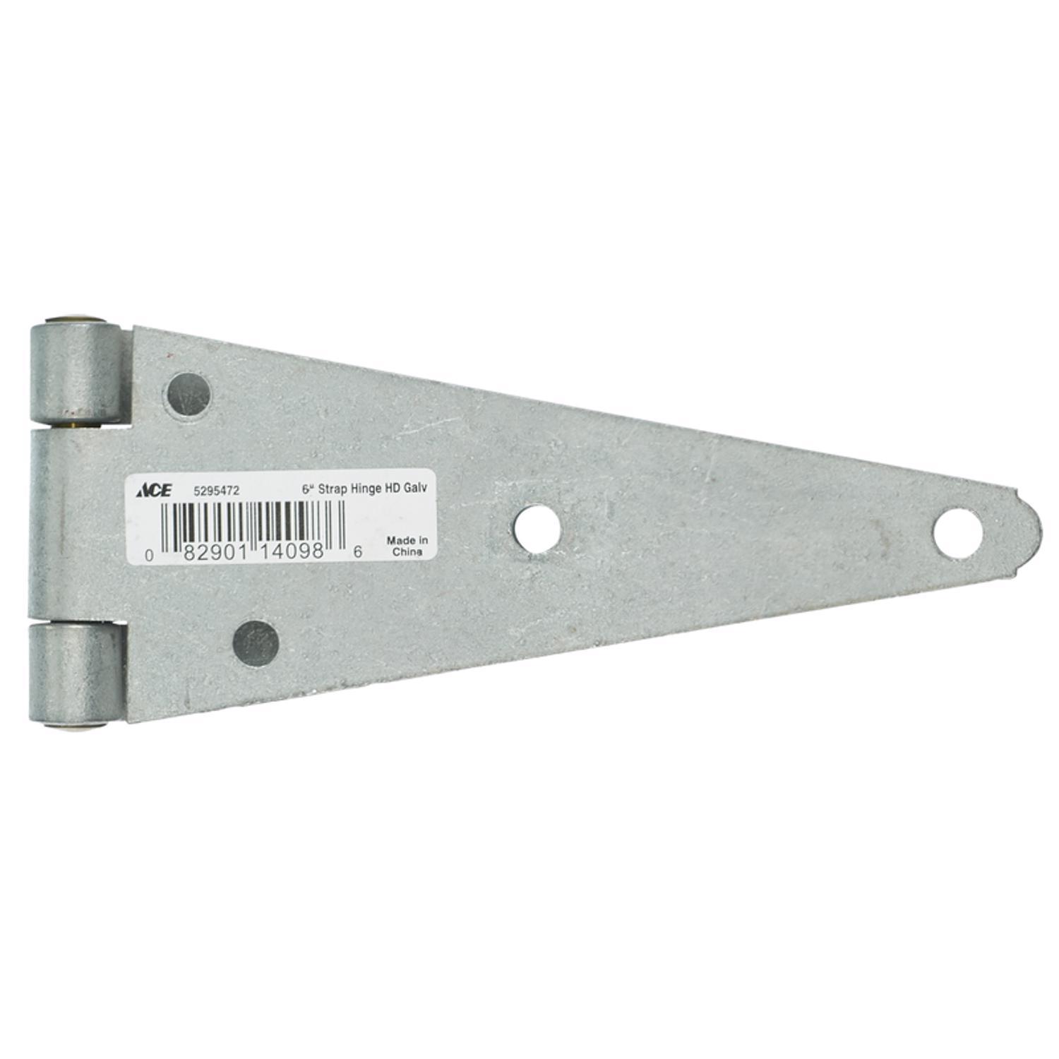Ace 6 in. L Galvanized Heavy Duty Strap Hinge 1 pk
