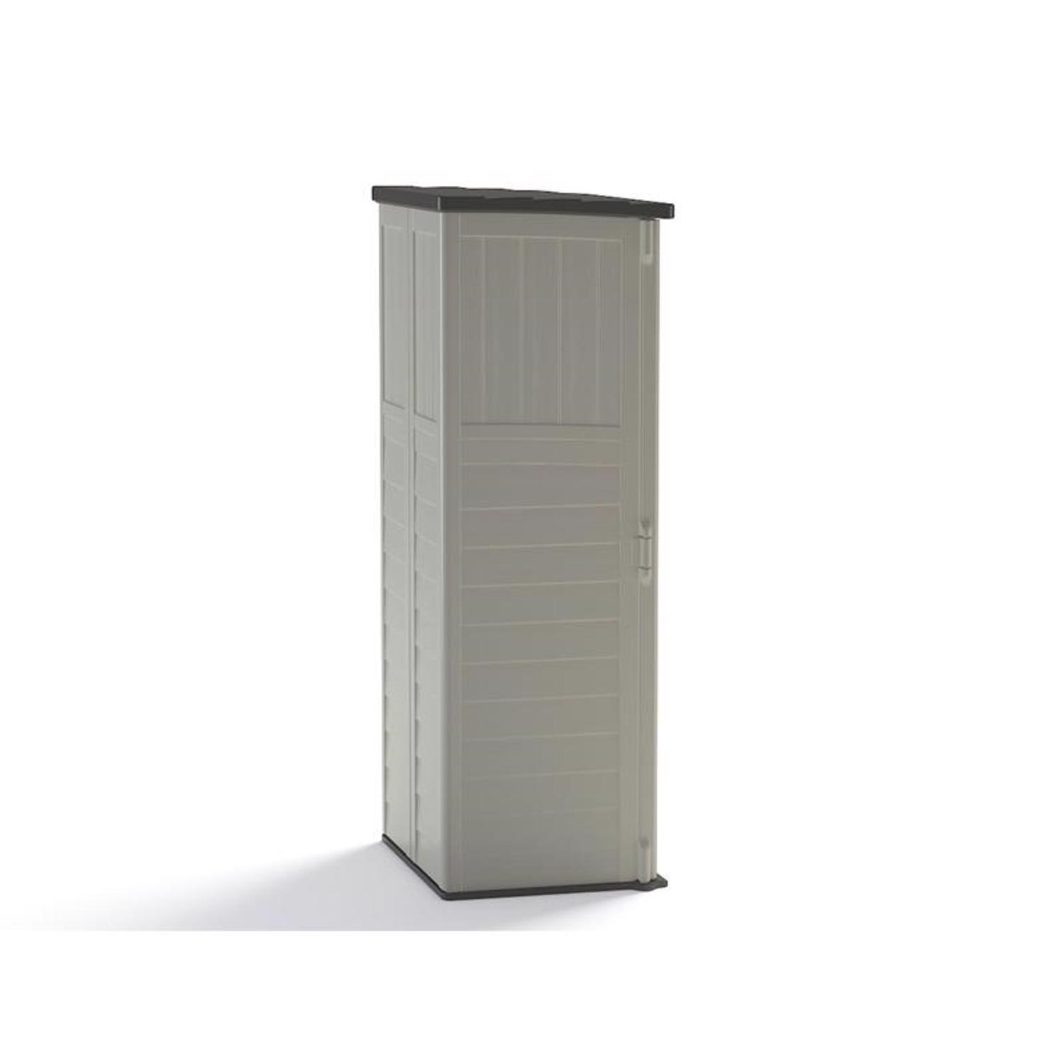 Suncast 2 ft. x 2 ft. Resin Vertical Pent Storage Shed with Floor Kit