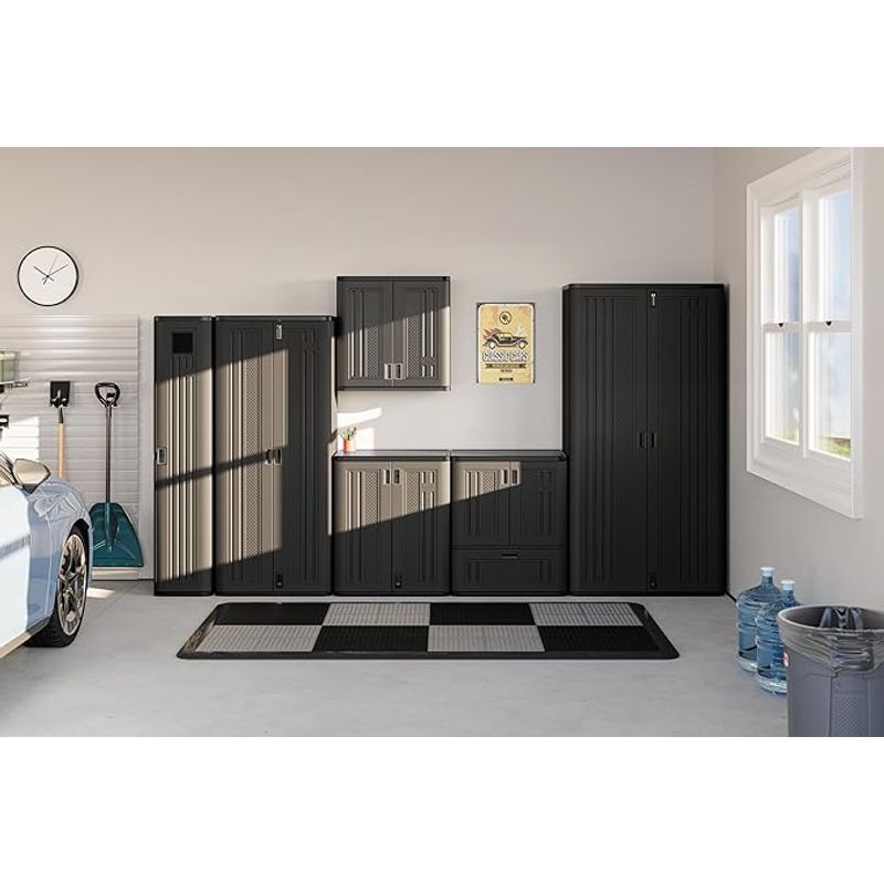 Suncast Mega Tall Storage Cabinet Black