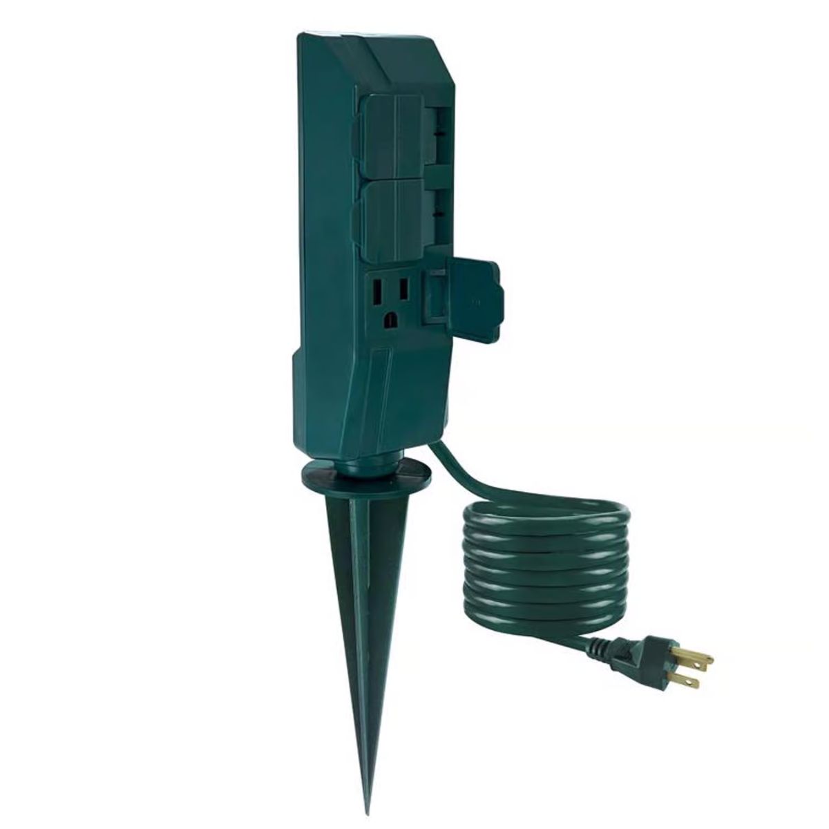 Ace 6 ft. L 3 outlets Yard Stake Power Strip Green
