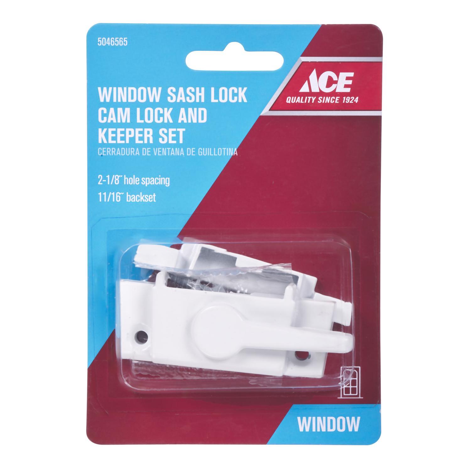 Ace White Zinc Window Lock 3/8 in. H 1 pk