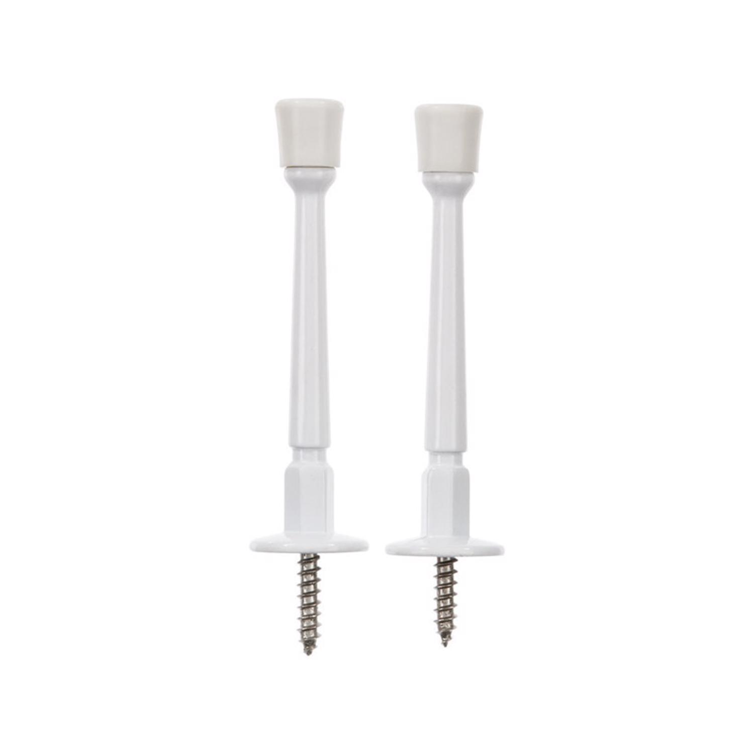 Ace 3 in. W Metal White Rigid Door Stop Mounts to door and wall 1.8 in.