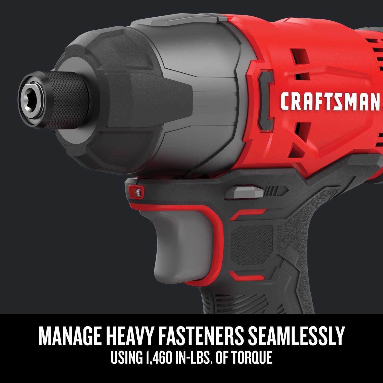 Craftsman 20V Cordless Brushed 4 Tool Combo Kit