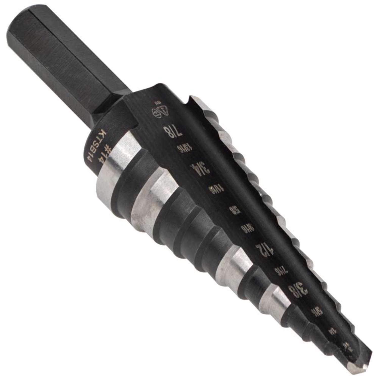 Klein Tools High Speed Steel Step Drill Bit Hex Shank 1 pc