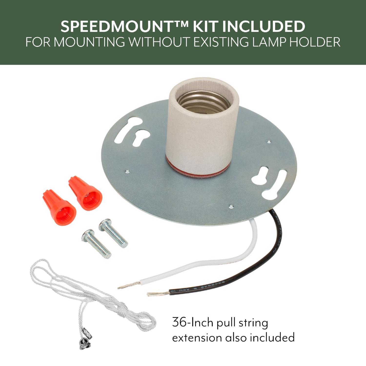 ETI 3.58 in. H X 7 in. W X 7 in. L White LED Ceiling Spin Light