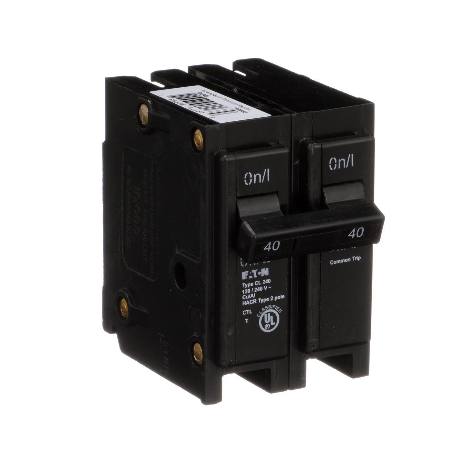 Eaton 40 amps Plug In 2-Pole Circuit Breaker