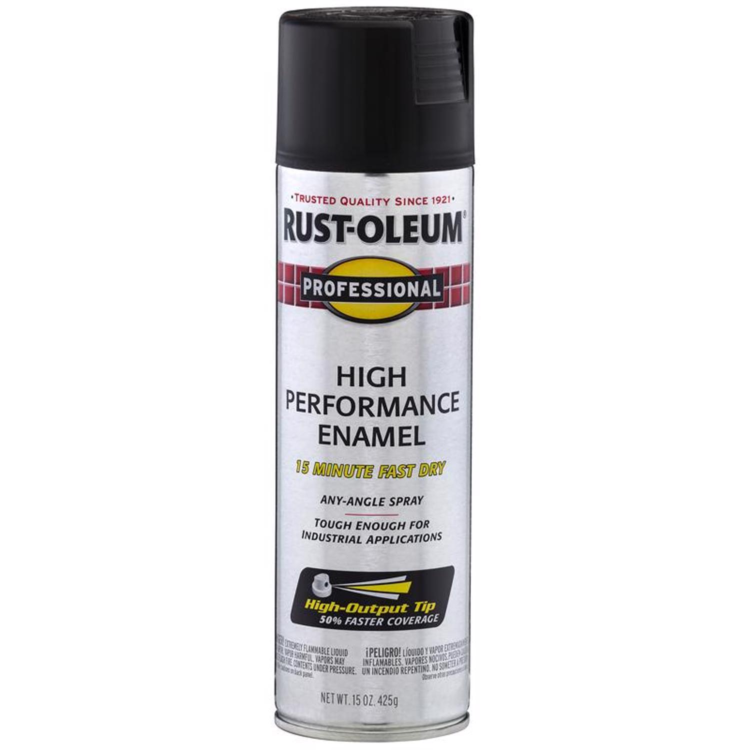 Rust-Oleum Professional Flat Black Spray Paint 15 oz