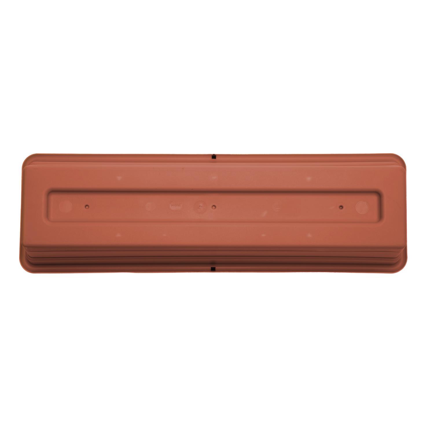 Bloem Dura Cotta 5.75 in. H X 18 in. W X 7.5 in. D Plastic Window Box Terra Cotta